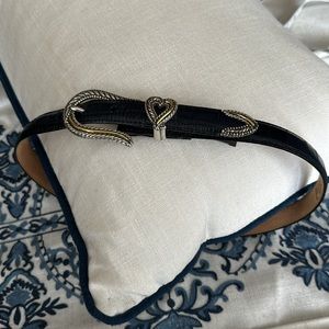 Black leather Brighton belt 31”